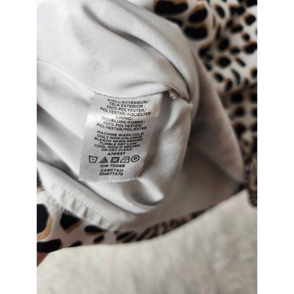 Ann Taylor Womens Sheath Dress Multicolor Animal Print Pockets Short Petites 0 - Picture 7 of 7